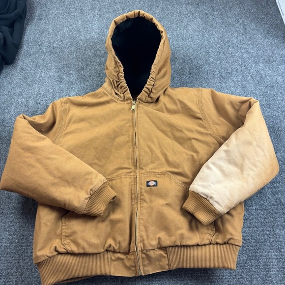 DICKIES Kids Workwear Hooded interior Quilted insulation Camel color size: XL - Picture 1 of 9